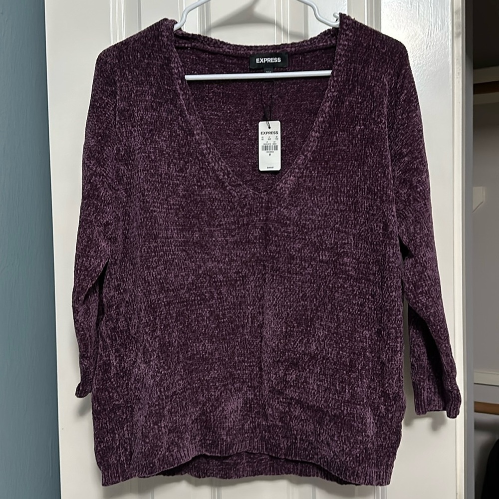 NWT Express Purple Sweater Size Medium